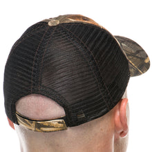 Adult Trucker Hat in Realtree Camo with Embroidered Black Antlers