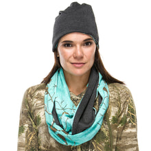 Ladies Reversible Beanie + Infinity Scarf Set in Realtree AP Sea Glass Camo Print
