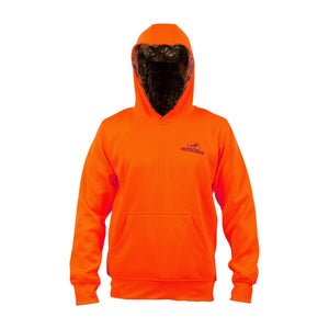 Youth Hoodie Pullover Sweatshirt in Blaze Orange